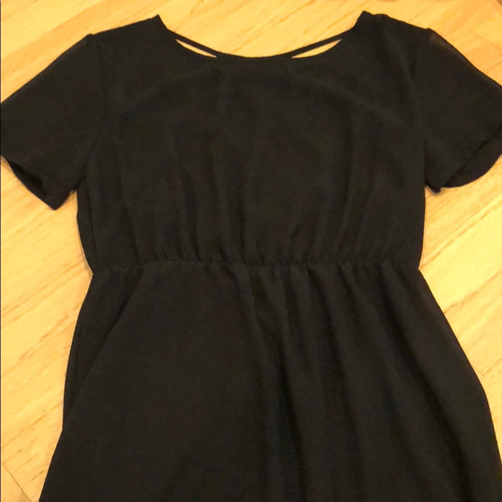 Dee Elle t shirt black chiffon dress
